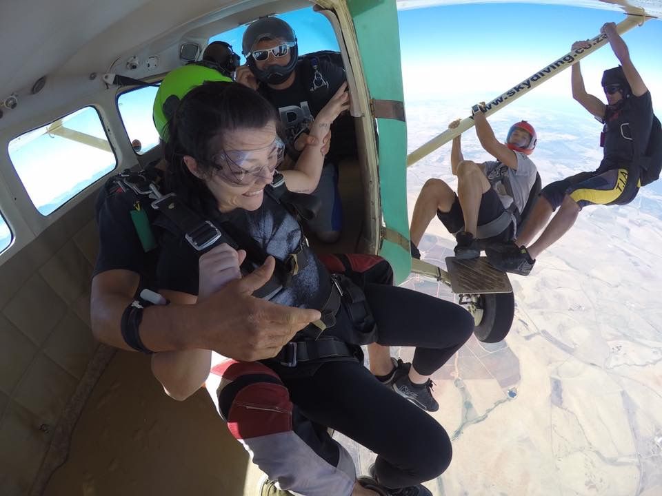 Candice-Lee Holder Accelerated Freefall Robertson Skydive School Tandem